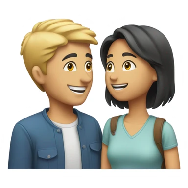 smiling couple  sticker