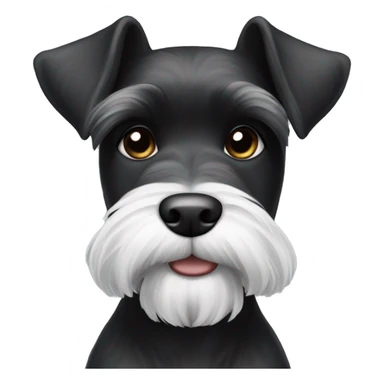 Black and white miniature schnauzer  sticker