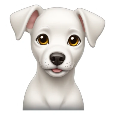 white small doe dog sticker