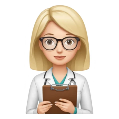 female therapist with clipboard sticker