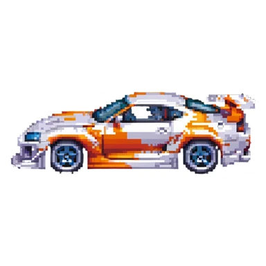 Hot Wheels Toyota Supra dynamic racing pose sticker