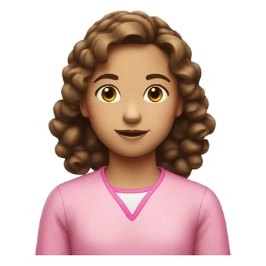 10 year old girl with brown hair pink skrunchy sticker