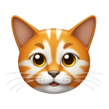 Gato naranja con blanco  sticker