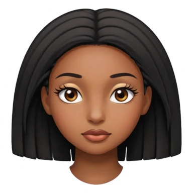 Black girl looking down sticker