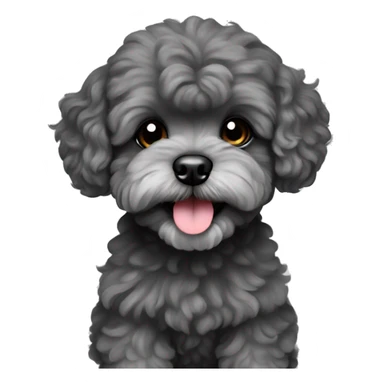 Charcoal gray maltipoo sticker