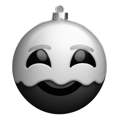 Christmas tree toy in the form of a ball black sticker