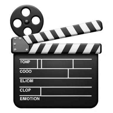 film clap black and white sticker