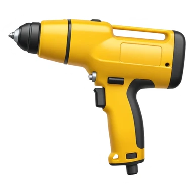 yellow power drill sticker