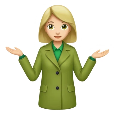 green coat woman sticker