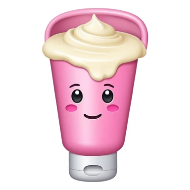 Esthetic pink tube cream sticker