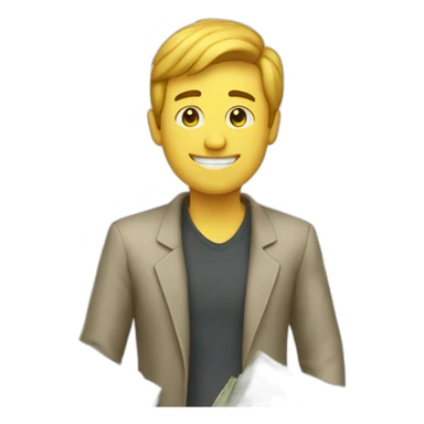 guy with a lot of money in backround sticker