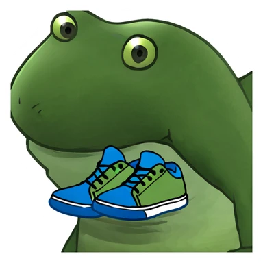 Tiburón con zapatos azules  sticker