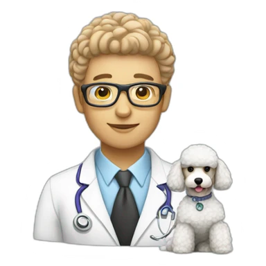 Neurologist and poodle sticker