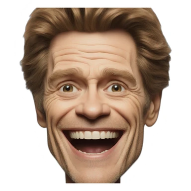 laughing willem dafoe sticker