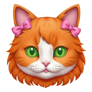 cat with pink bows sticker