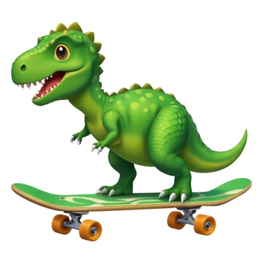 Dinosaur on a skateboard sticker