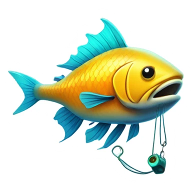 deep sea anglers fish glowing  sticker