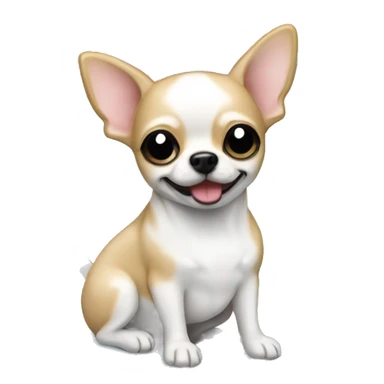 snow globe with cream chihuahua  sticker