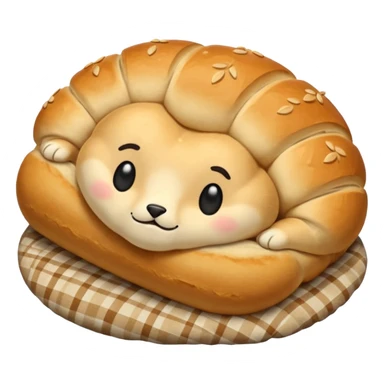 bread loaf taking a nap sticker