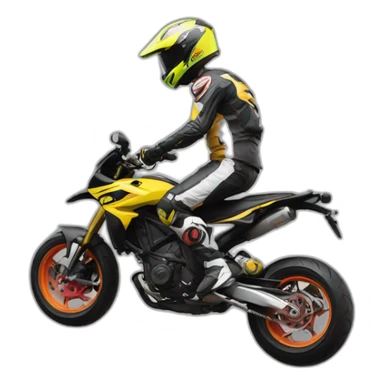 Supermoto wheelie sticker