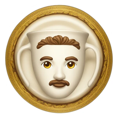 Versace cappuccino cup sticker