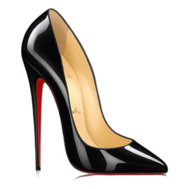 High heel black patent louboutin sticker