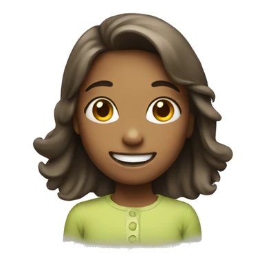 girl smiley face celebrating sticker