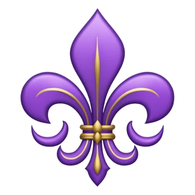 Purple fleur de lis sticker