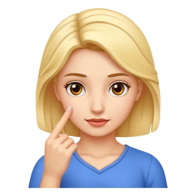 Девушка крутит пальцем у виска sticker