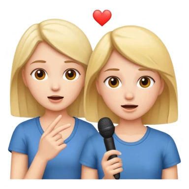two girls practice speaking sticker