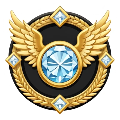 Diamond stone award-in-frame-decorated-with-golden-angel--wings sticker