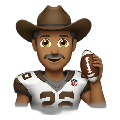 cowboy football sticker