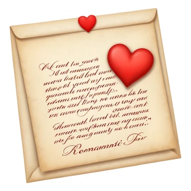 romantic letter sticker