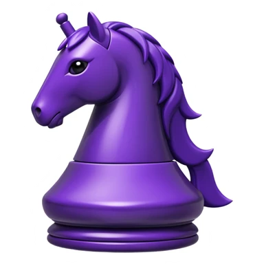 chess knight in dark purple sticker