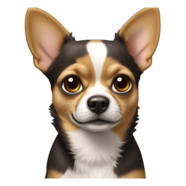 Un caca fait un câlin à un chihuahua  sticker