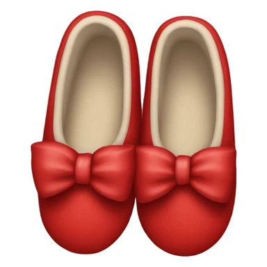 Christmas red bow slippers sticker