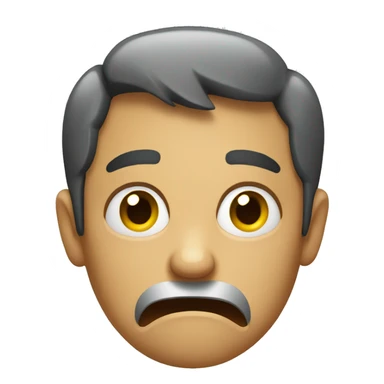 Agitated face  sticker