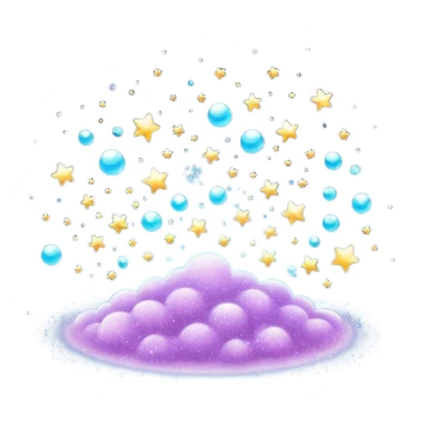 tiny glitter dust floating in the air, very small sparkles scattered everywhere, bright and shiny, like magical fine dust. Rounded, glossy, smooth, soft shadows, white background.




 sticker