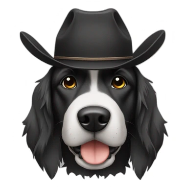 black-dog-wearing-cowboy-hat sticker