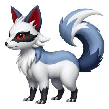 Absol-Nargacuga-Zorua-Furret-Zangoose-fusion-animal-Fakémon-hybrid-creature  sticker