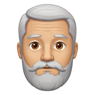 40-year scarred man with gray hair and beard sticker