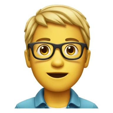 Niño con gafas sticker