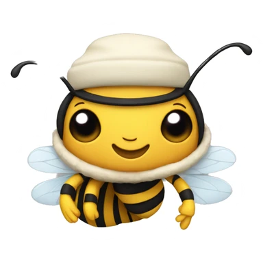 Bee with a beret sticker