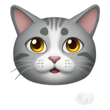 Gray cat in a cave sticker