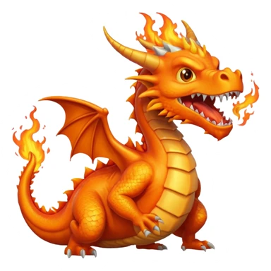 mad dragon spitting fire sticker