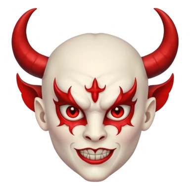 Devil wearing angel mask sticker