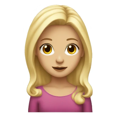 Blonde girl at a piano sticker