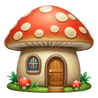 house made of mushroom sticker