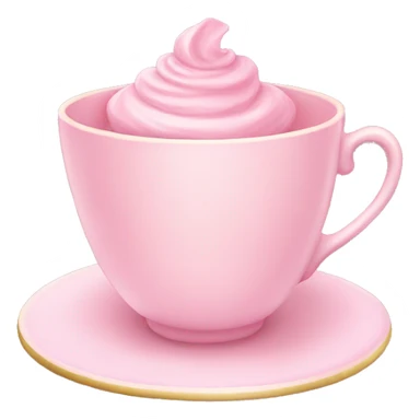 Fancy pastel pink teacup sticker