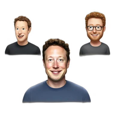 Elon musk Mark Zuckerberg and Joe Rogen sticker